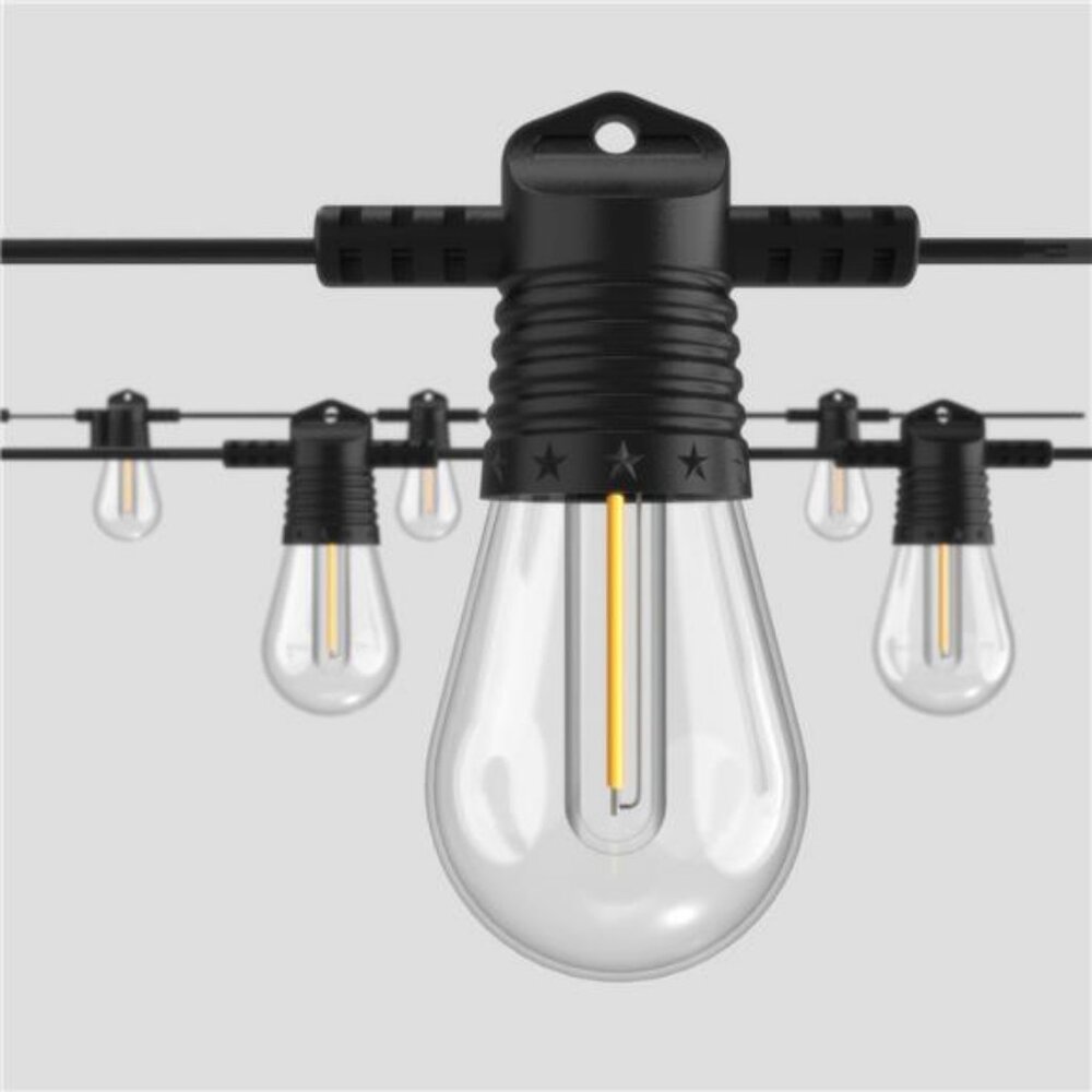 50Ft LED Outdoor String Lights, Shatterproof IP65 S14 (Max 918Ft) Outdoor Lights